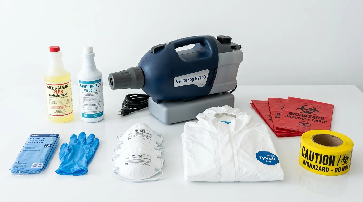 Professional biohazard remediation crew working in State College